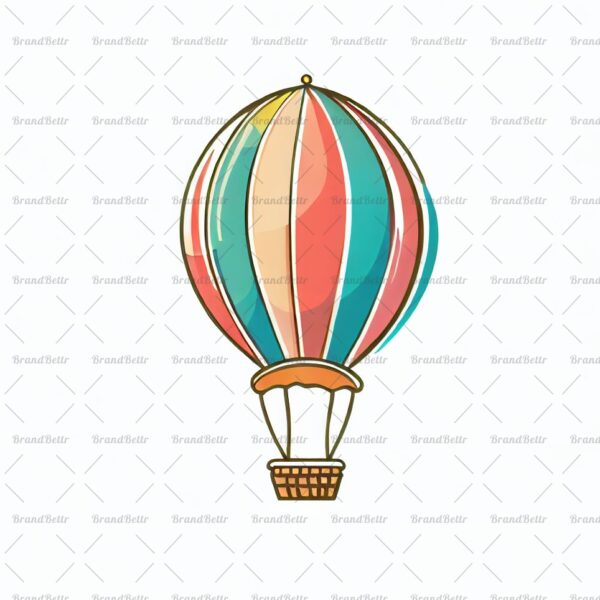 Verspielter Heißluftballon